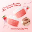 Mặt nạ ngủ môi dưỡng ẩm hồng môi tẩy tế bào hương dâu Care:nel Berry Lip Night Mask 23g